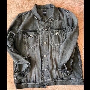 Gap Boyfriend Black Jean Jacket Size Large